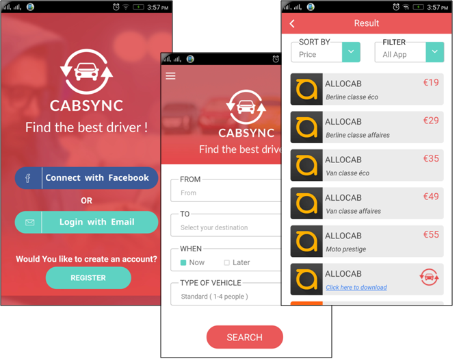 Cab Aggregator Ionic App