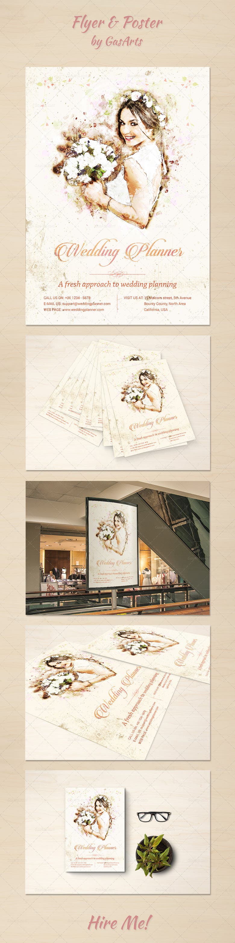 Wedding Planner Flyer, Poster and Advertisement Design