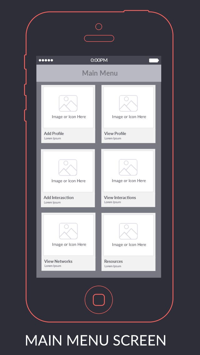 Application Wireframe