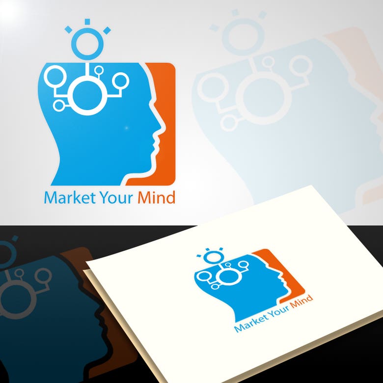 Market brain logo design