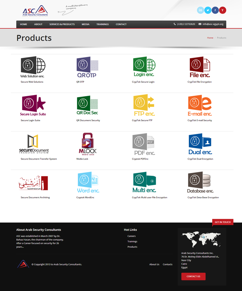 Develop - Arab Security Consultants web application