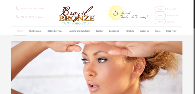 Sunkissed Airbrush Tanning website