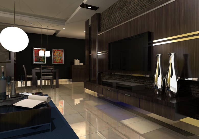 Living Room Design by using 3D Max