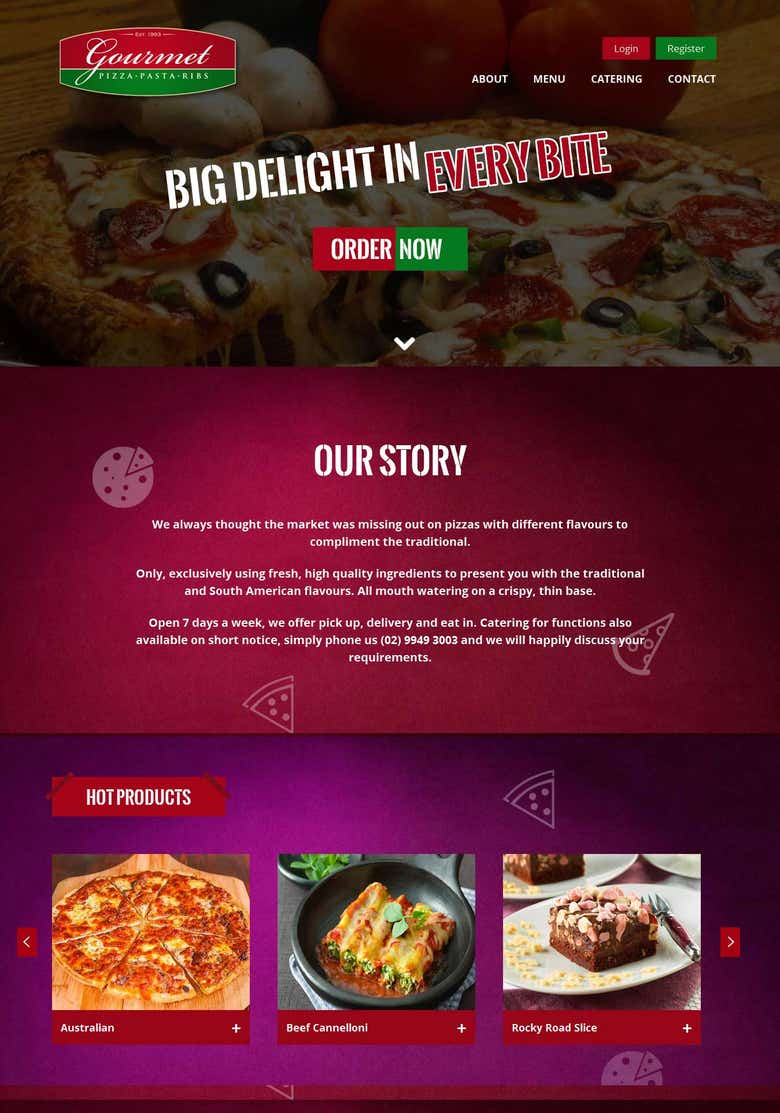 Online Pizza Delivery Website