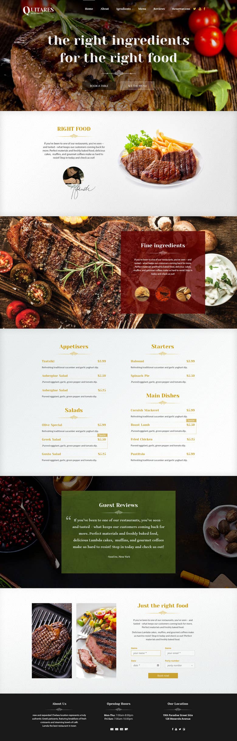 Food Delivery Restaurant Website