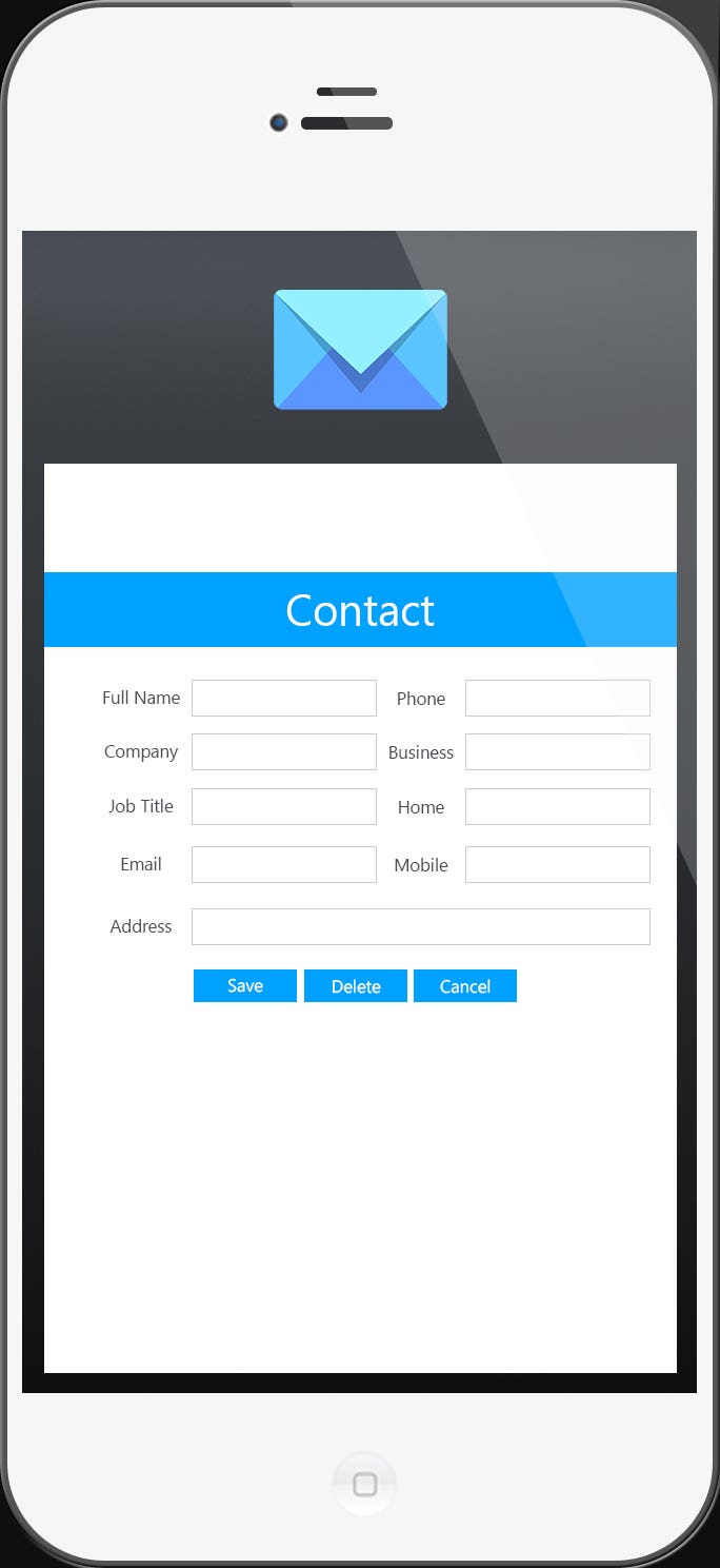 WinEmailClient Mobile application + Graphics design