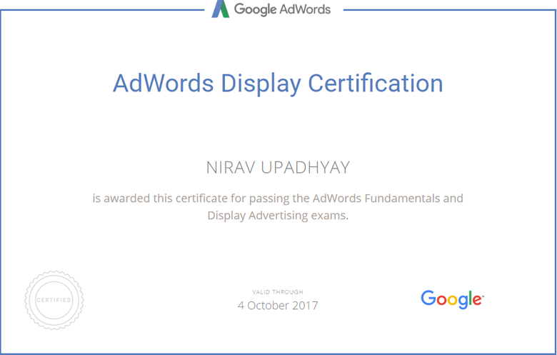 AdWords Display certified