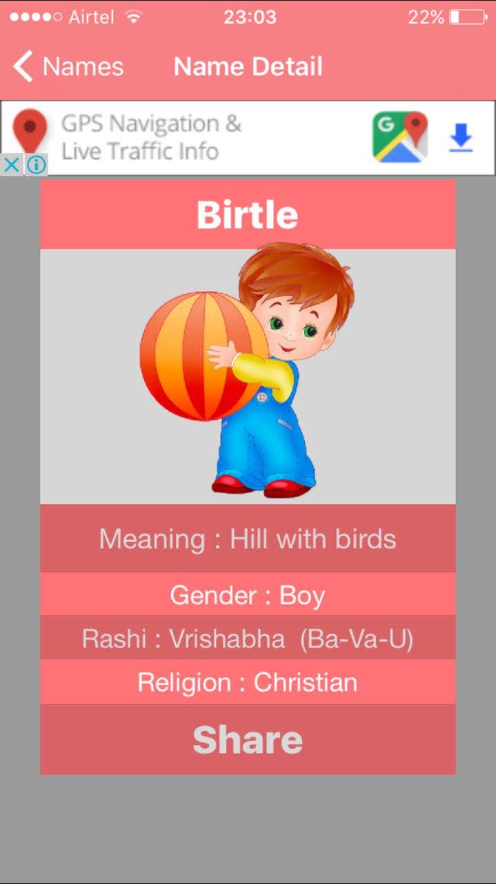 Baby Name Finder (IOS app)