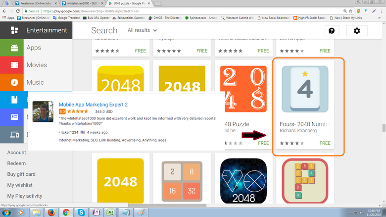 App Ranking in Google Play Store