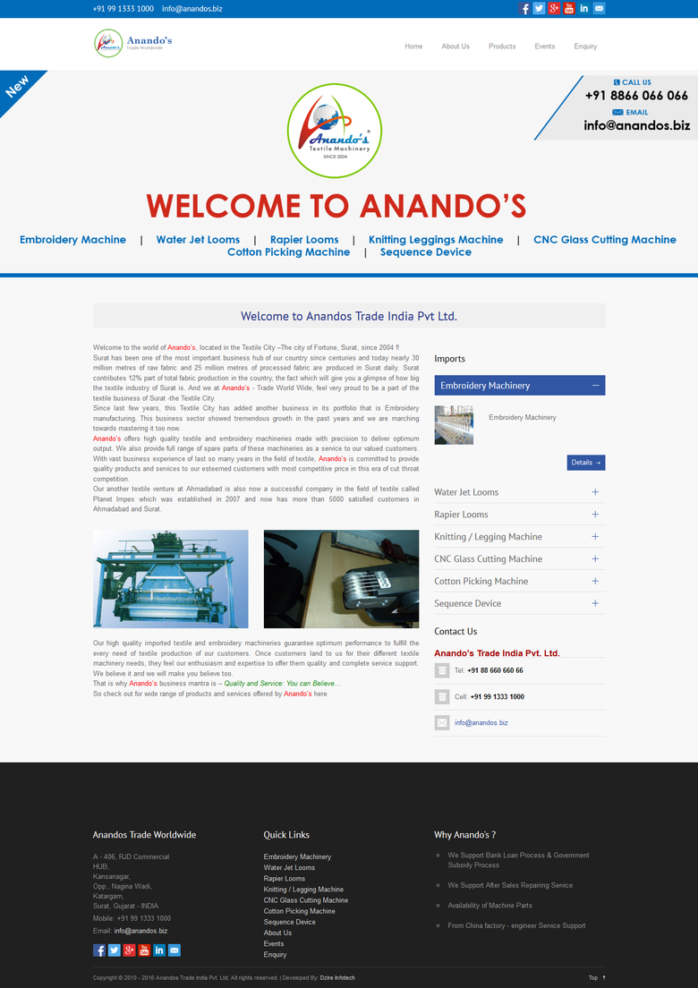 Anandos - CMS Website