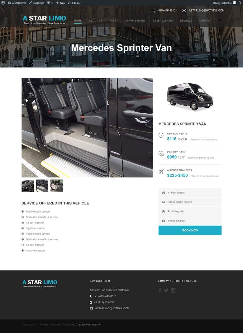 Limousine Services Website