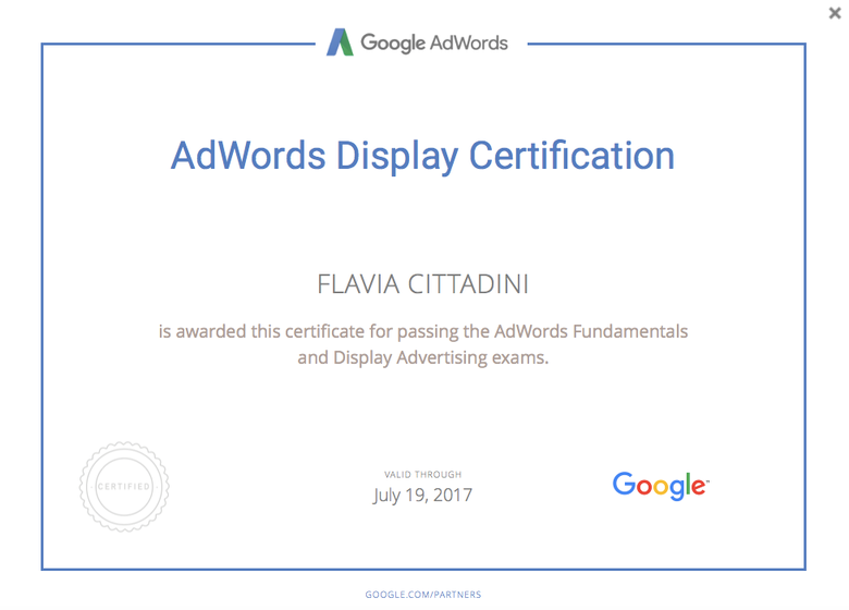 Google AdWords Display Certification (GDN)