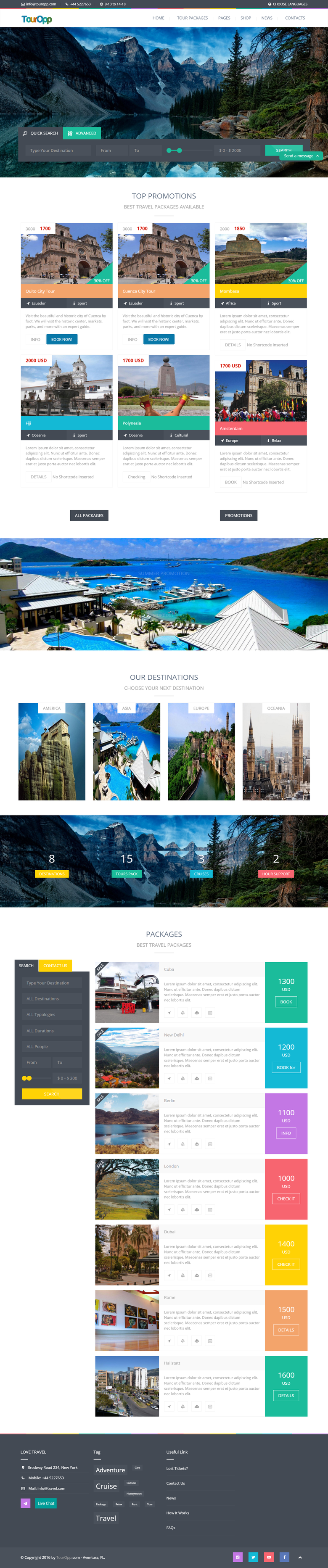 Build  a Travel packages compare website