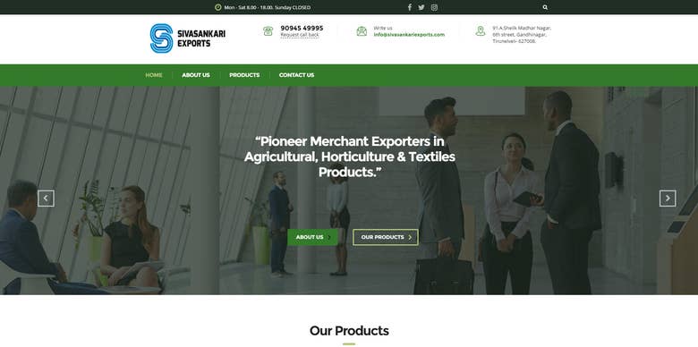 Exports Website