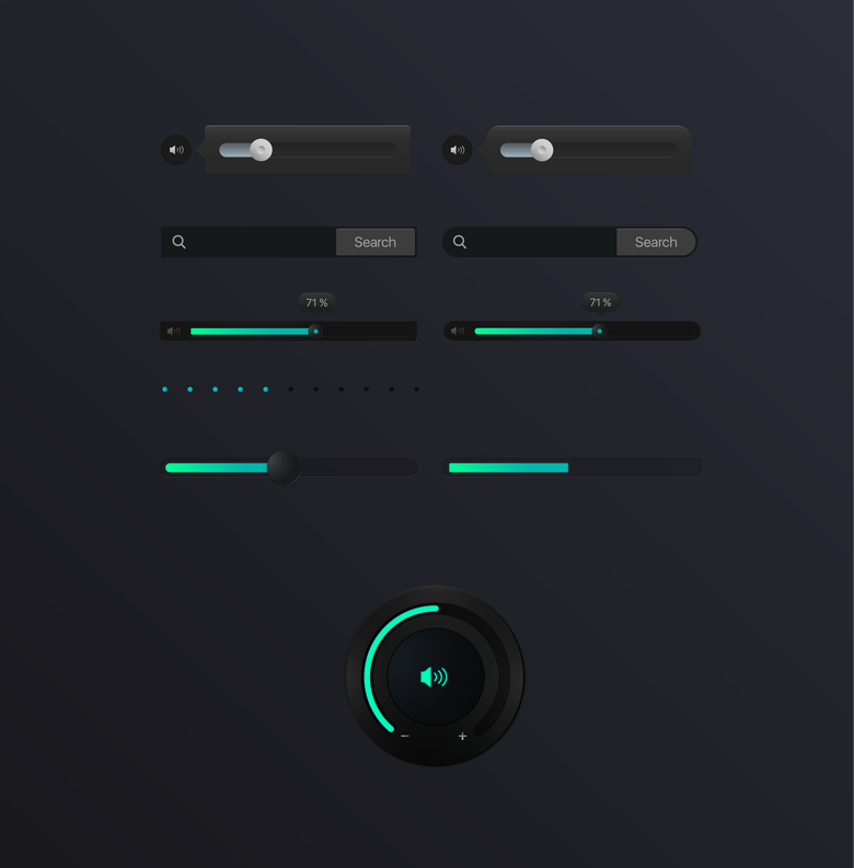Sliders UI design