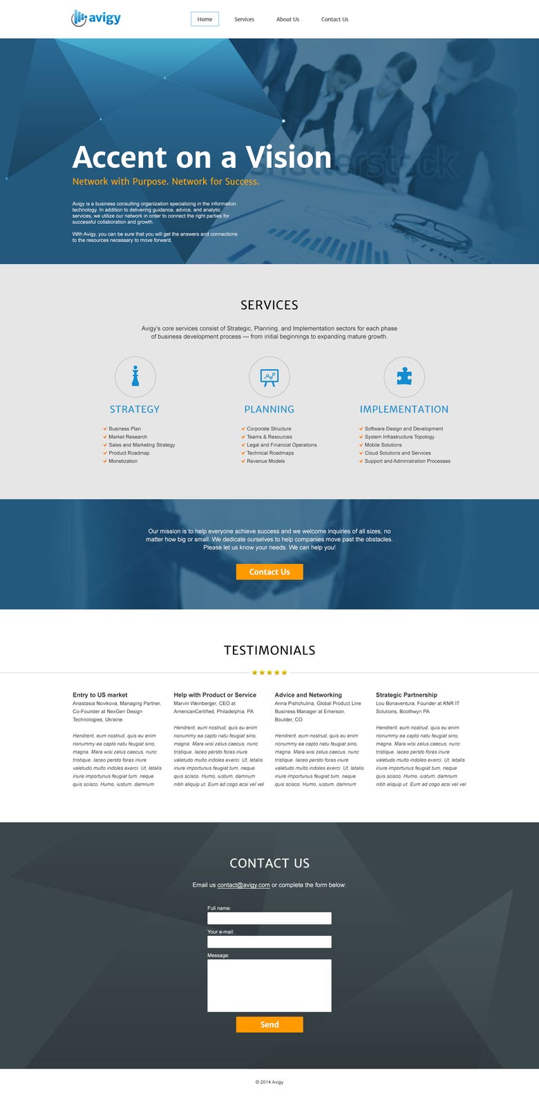Site for business consulting company