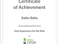 User Experience Certificate