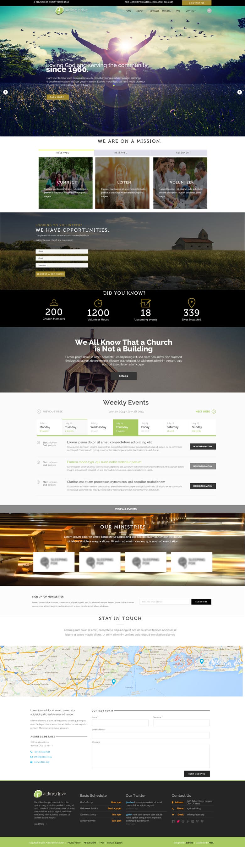 Airline Church - Website Example