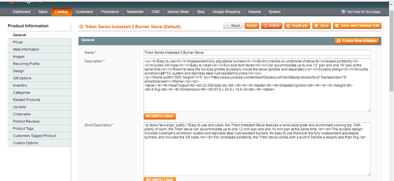Magento Product Listing
