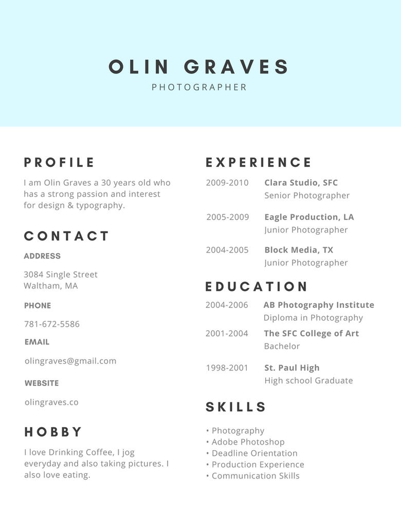 Resume / CV Design