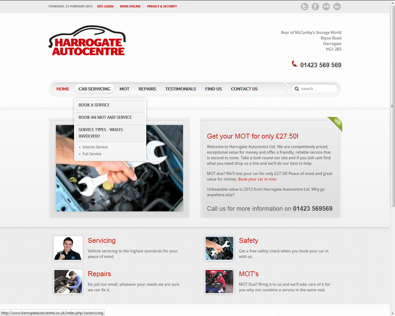 Harrogate Autocentre Ltd - Website