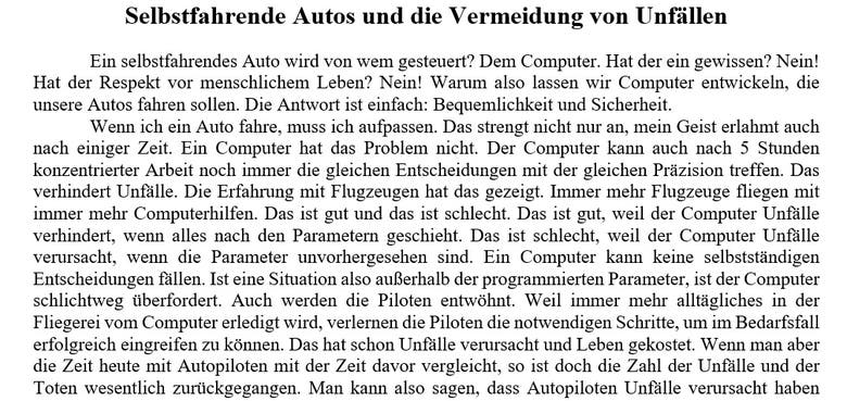 Artikel Schreiben in Deutsch
