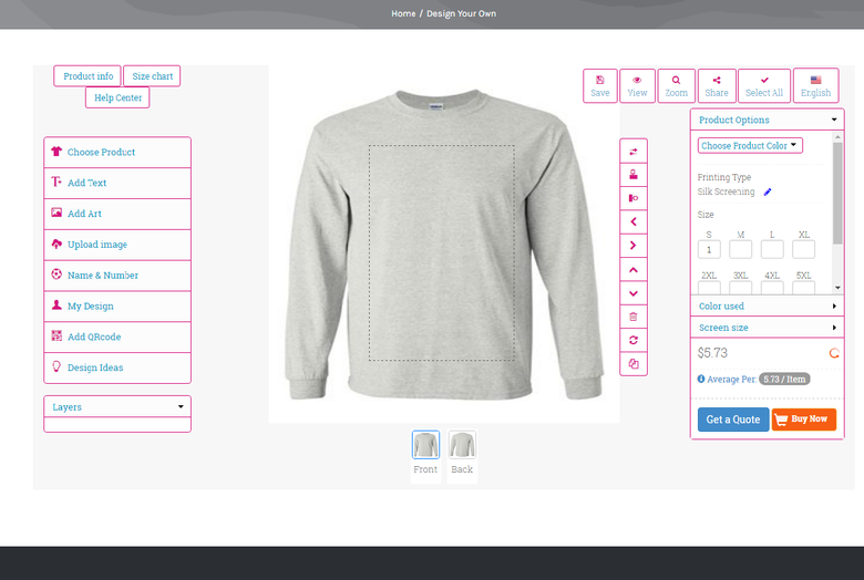 T-shirt design tool