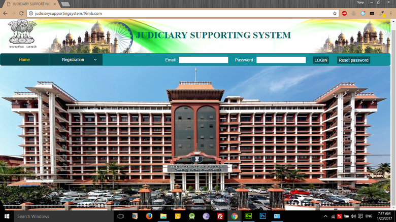 Judiciary Supporting System Website
