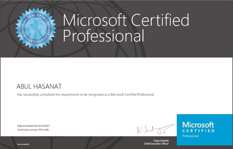 Microsoft Certified Programmer