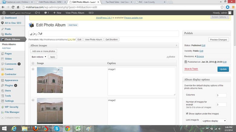 Created albums and uploaded images.