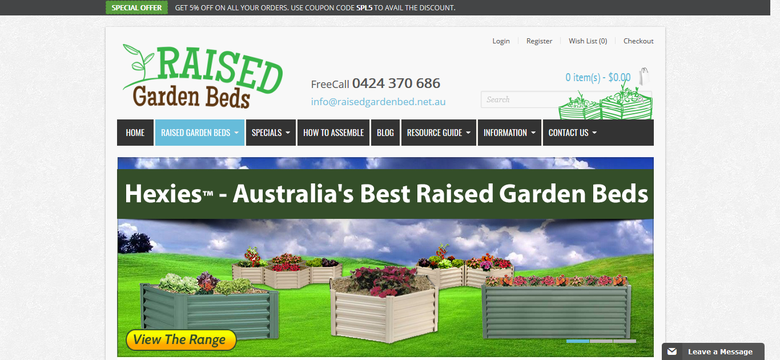 Raised Garden Beds - Website Design and Development