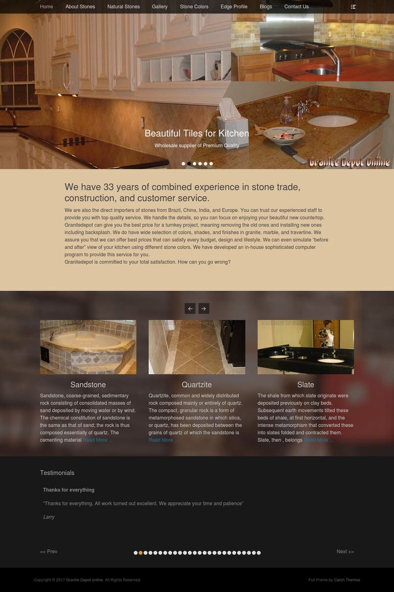 Wordpress Website - Natural Stone Company