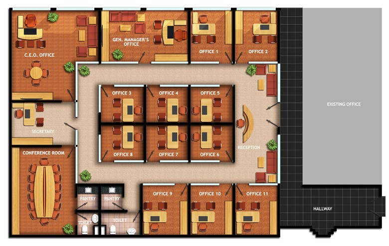 2D Floor Plan Layout