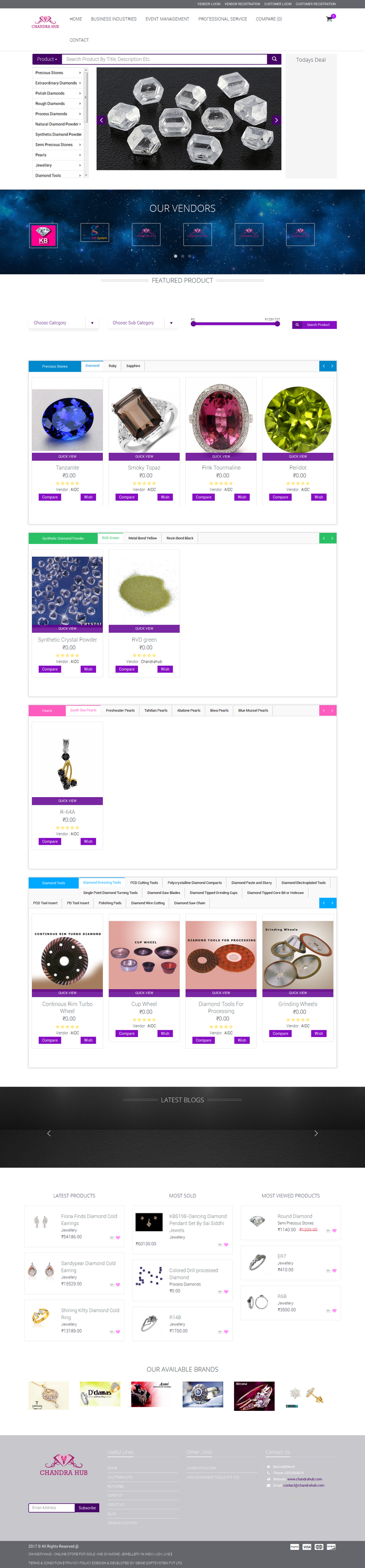 Multivendor E-Comm Web for Diamonds,Jems & Jewellery