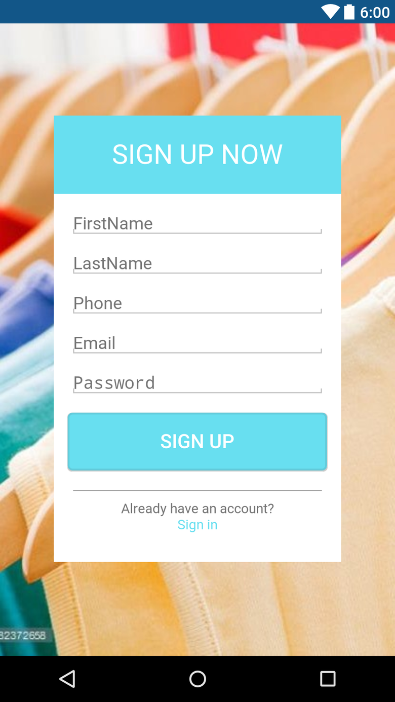 Simple Android Login and signup