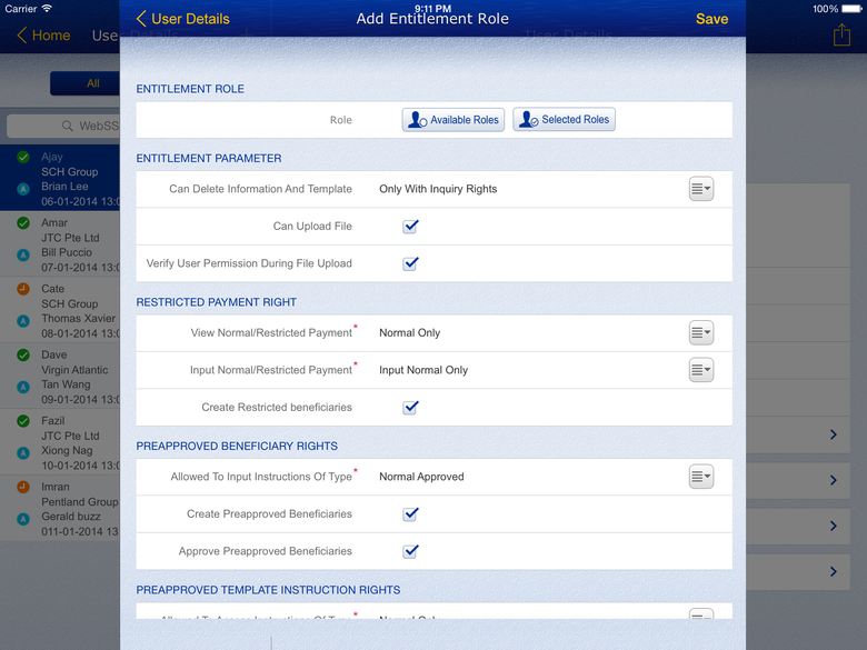 Banking iPad App - UserManager