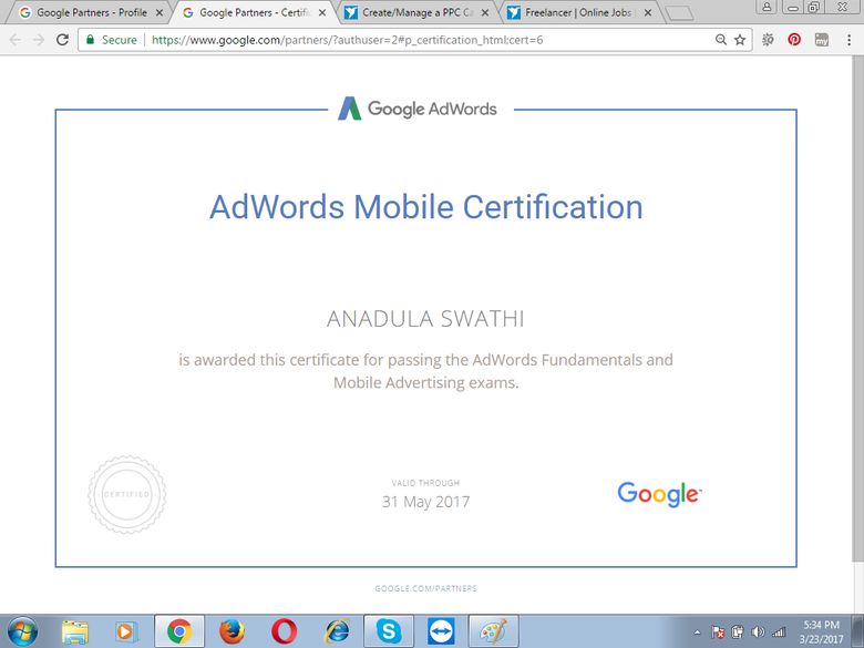 google Mobile Certified