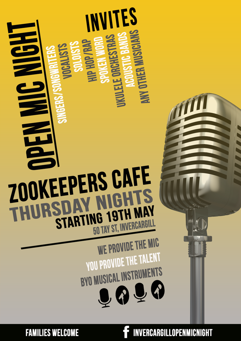 Flyer Design for an Open Mic Cafe