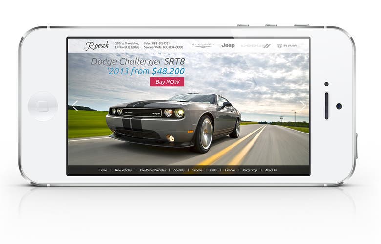 Car dealer responsive website design