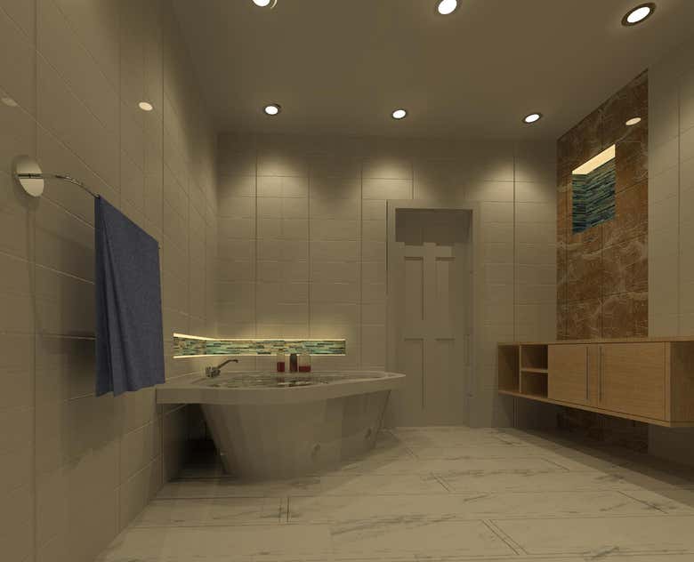 Interior Design of Master's Bathroom in Revit