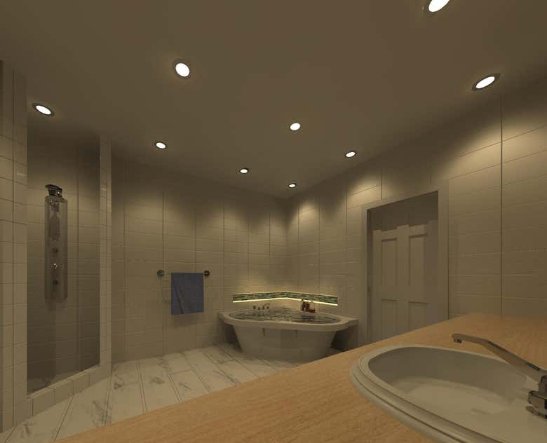 Interior Design of Master's Bathroom in Revit