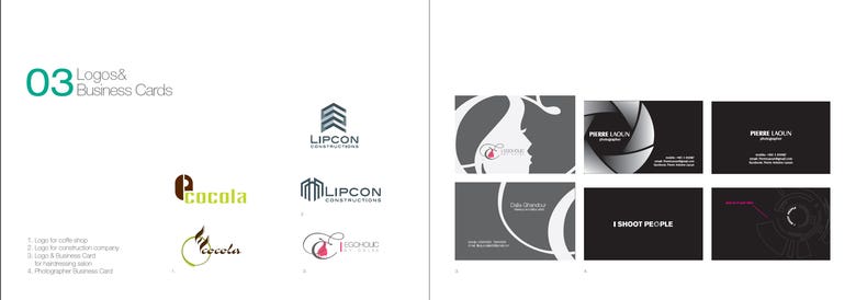 logos and business cards