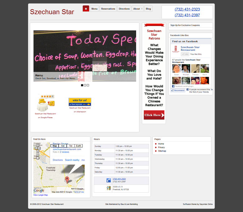 Szechuan Star Restaurant website