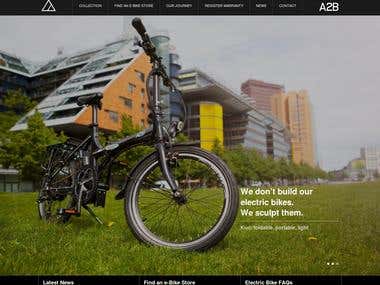 Website for an E-bike Company