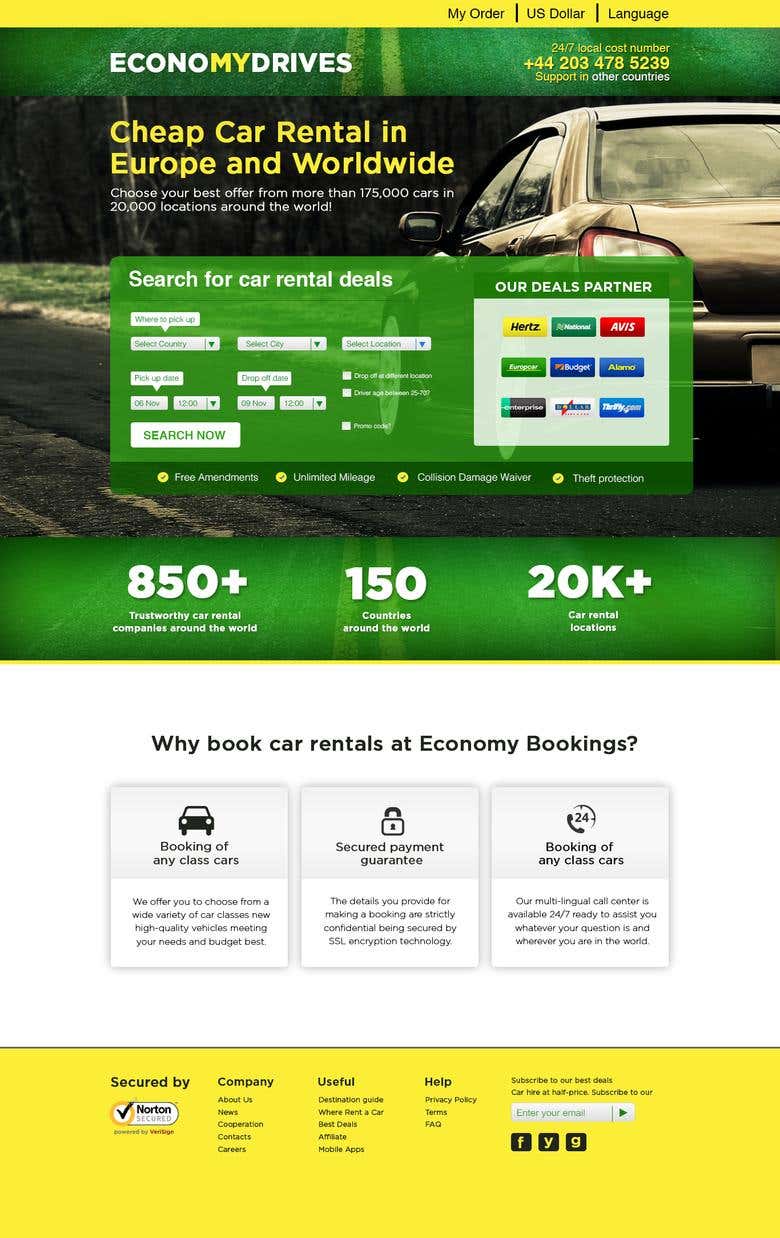 Website Design for a Car rent deals