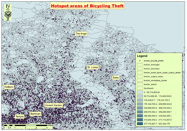 Bicycle Thefts in London Boroughs of Southwark