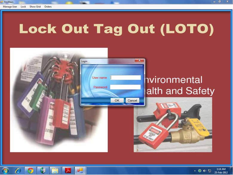 Lockout / Tag out for Environmental Health and Safety