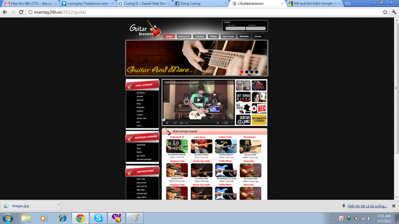 Guitar Lesson Sharing Website Development
