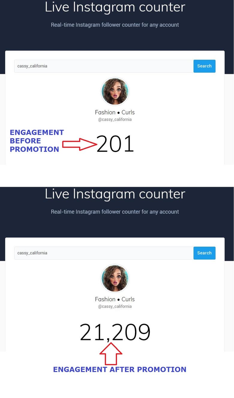 Instagram Promotion Sample