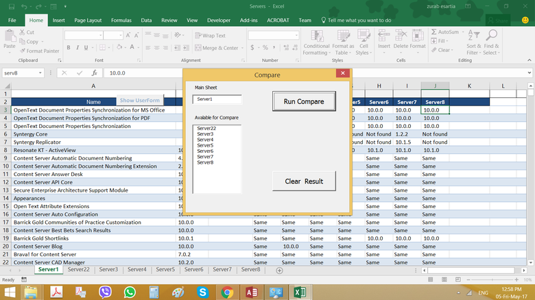 Macro for MS Excel 2016